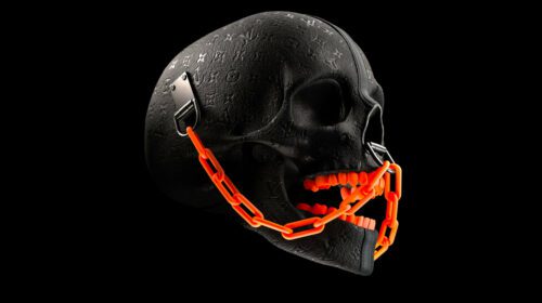 LV Skull Black